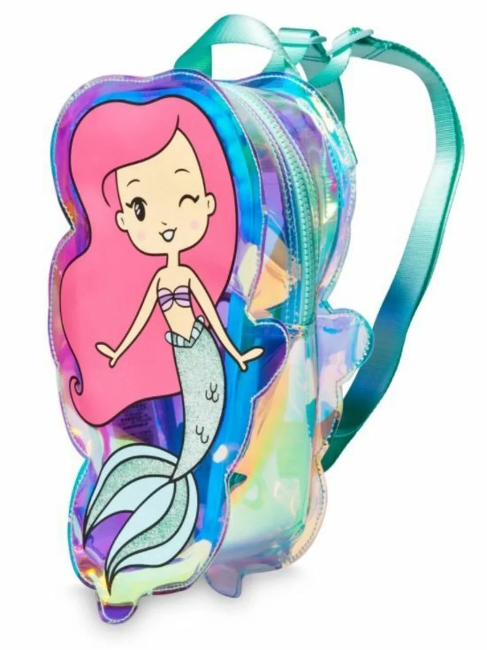 Disney Little Mermaid Ariel Iridescent Backpack Holographic Bag
